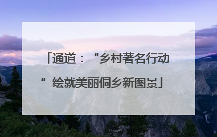 通道：“乡村著名行动”绘就美丽侗乡新图景
