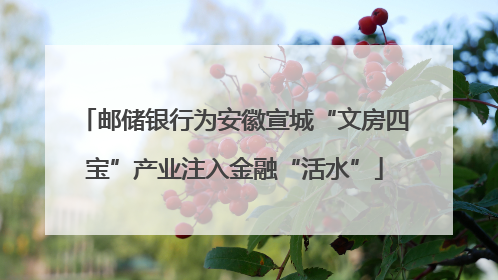 邮储银行为安徽宣城“文房四宝”产业注入金融“活水”