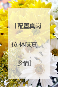 配置真岗位 体味真乡情