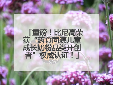 重磅！比尼高荣获“药食同源儿童成长奶粉品类开创者”权威认证！