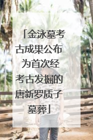 金泳墓考古成果公布 为首次经考古发掘的唐新罗质子墓葬