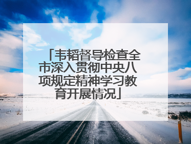 韦韬督导检查全市深入贯彻中央八项规定精神学习教育开展情况