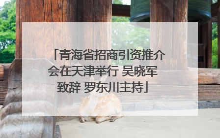 青海省招商引资推介会在天津举行 吴晓军致辞 罗东川主持