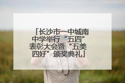 长沙市一中城南中学举行“五四”表彰大会暨“五美四好”颁奖典礼