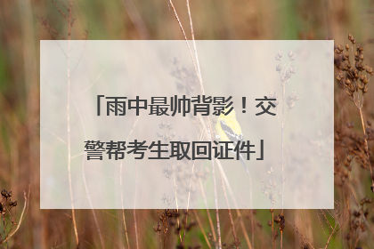 雨中最帅背影！交警帮考生取回证件