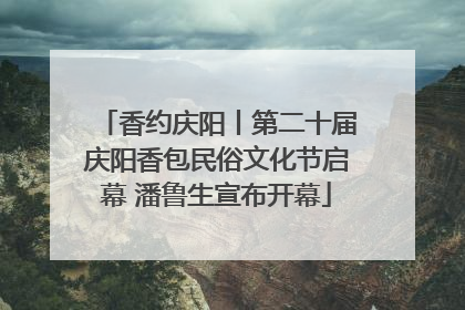 香约庆阳丨第二十届庆阳香包民俗文化节启幕 潘鲁生宣布开幕