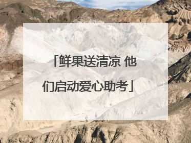 鲜果送清凉 他们启动爱心助考
