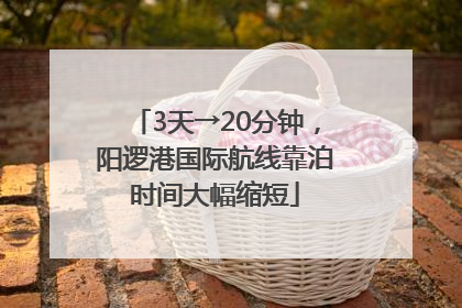 3天→20分钟，阳逻港国际航线靠泊时间大幅缩短