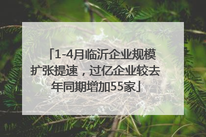 1-4月临沂企业规模扩张提速，过亿企业较去年同期增加55家