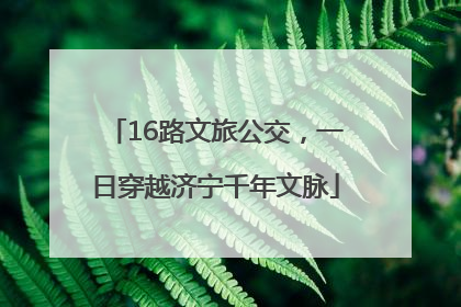 16路文旅公交，一日穿越济宁千年文脉