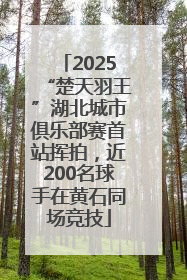 2025“楚天羽王”湖北城市俱乐部赛首站挥拍，近200名球手在黄石同场竞技