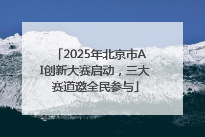 2025年北京市AI创新大赛启动，三大赛道邀全民参与
