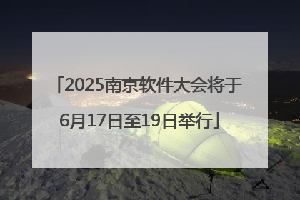 2025南京软件大会将于6月17日至19日举行