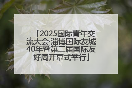 2025国际青年交流大会·淄博国际友城40年暨第二届国际友好周开幕式举行