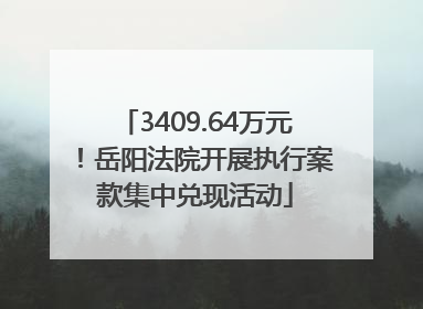 3409.64万元！岳阳法院开展执行案款集中兑现活动