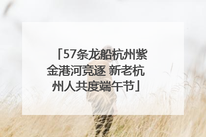 57条龙船杭州紫金港河竞逐 新老杭州人共度端午节