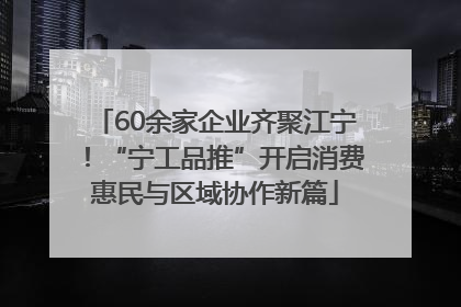 60余家企业齐聚江宁！“宁工品推”开启消费惠民与区域协作新篇