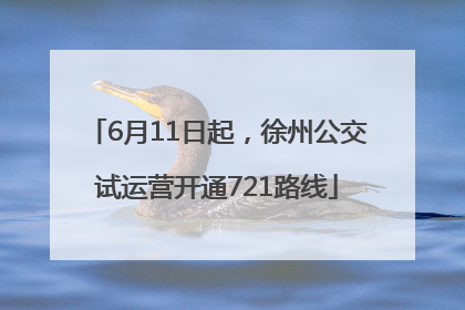 6月11日起，徐州公交试运营开通721路线