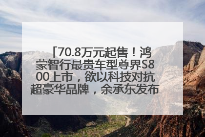 70.8万元起售！鸿蒙智行最贵车型尊界S800上市，欲以科技对抗超豪华品牌，余承东发布会未提及迈巴赫