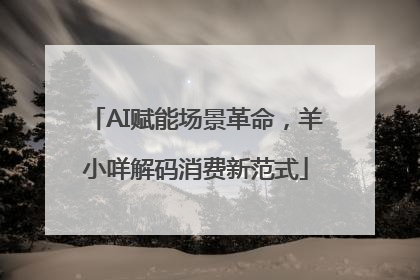 AI赋能场景革命，羊小咩解码消费新范式