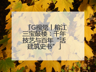 G视觉丨榕江三宝鼓楼：千年技艺与百年“活建筑史书”