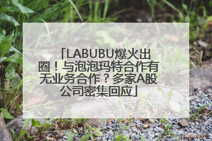 LABUBU爆火出圈！与泡泡玛特合作有无业务合作？多家A股公司密集回应